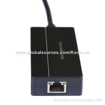 3-port External USB3.0 Hub with NIC